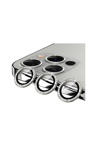 Apple Uyumlu iPhone 11 Pro Zore Cl-06 Kamera Lens Koruyucu Gümüş