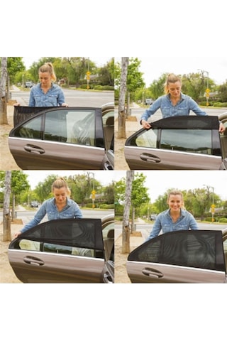 Yan Cam Güneşlik Perde Oto Araç Güneşlik Anne Bebek Emzirme Perdesi 2 Adet Mahremiyet Sağlar