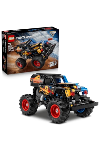 LEGO® Technic Monster Jam™ Grave Digger™ Ateş ve Buz 42219 – 7 yaş ve üzeri çocuklar için Yaratıcı Oyuncak Yapım Seti (263 Parça)