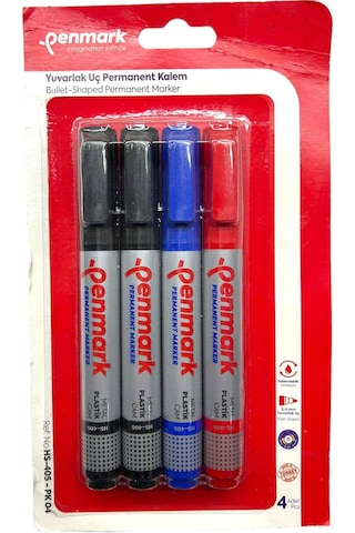 Permanent Marker Yuvarlak Uç 4 Lu Vakumlu Blister 8683181701823 Hs-405-pk 04 709713