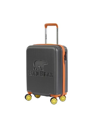 Bad Bear Logo Antrasit Kabin Boy Tekerlekli Abs Valiz 40 Lt. - Antrasit