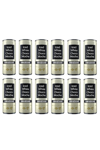 Obsesso Beyaz Çikolata Soğuk Kahve 250 Ml X 12 Adet Hazır