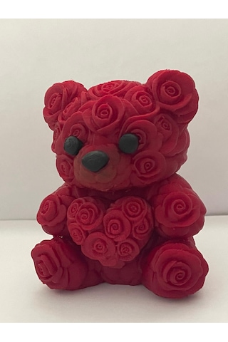 Romantik Dekoratif Gül Ayı Biblo Sevgiliye Hediye Altın-mor Rose Bear Altın Mor Ve Kırmızı 02