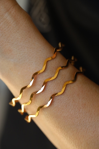 Yenigün Kuyumculuk Yatırımlık Üçlü Zikzak Ajda Altın Bilezik