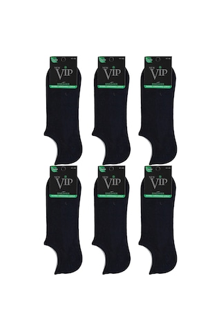 Bonbonetti Bonbonetti Vip Bambu Sneakers 6 Li Erkek Çorap Siyah-Gri 40-44 Gri - Siyah