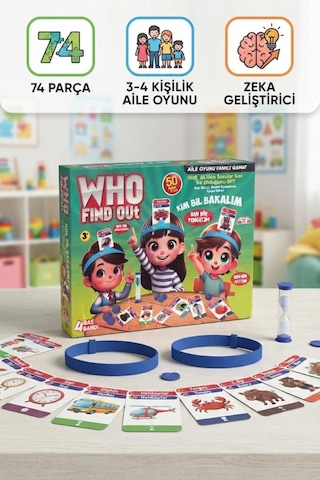 Kim Bil Bakalım 74 Parça İngilizce-türkçe 50 Kartlı 2-4 Kişilik Eğitici Aile Kutu Oyunu