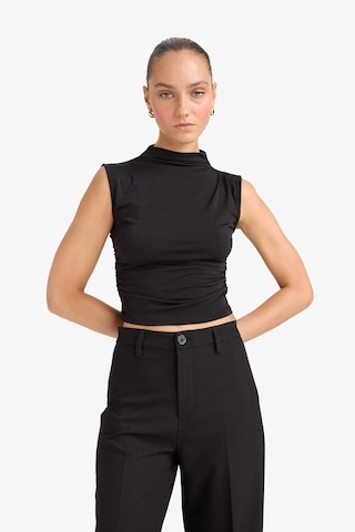 Defacto Slim Fit Dar Kesim Yarım Balıkçı Yaka Kolsuz Bluz F6908ax25aubk81 Siyah