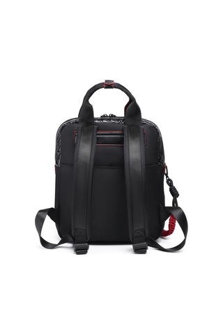 Parlak Kumaş Küçük Boy Askılı Kadın Sırt Çantası 3250 Siyah