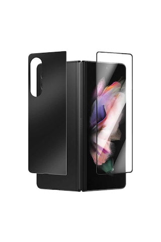 Samsung Uyumlu Galaxy Z Fold 3 2.5D Glass Ekran Koruyucu Siyah