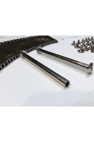 7 CM Dosya Klasör Menü Kartela Vidası Nikel Inox Renk 100 Adet