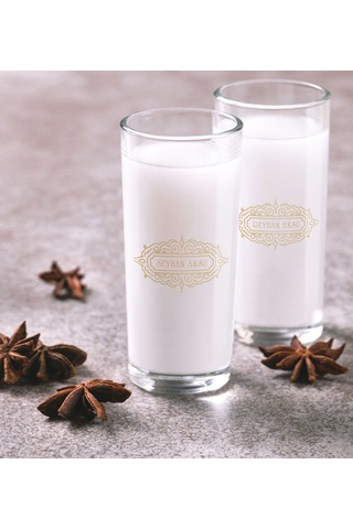 Kişiye Özel Renkli Baskılı İsimli İkili Rakı Bardağı Seti-17