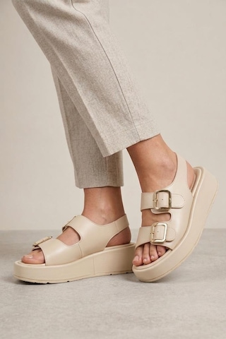 Aryan 83-606 Kadın Comfort Günlük Sandalet Bej