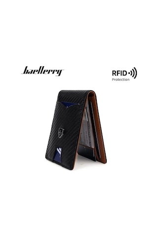 Baellerry Minimalist Rfıd Koruma Çift Kat Deri Çoklu Kart Cüzdan Erkek Kartlık 001