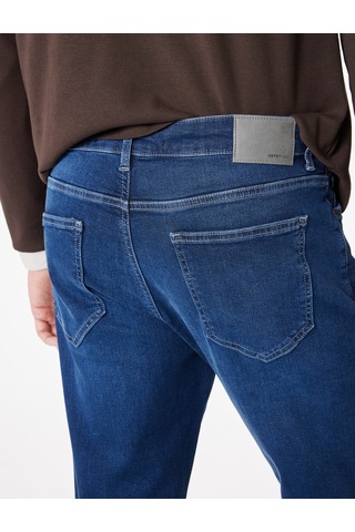Koton Düğmeli Cep Detaylı Normal Bel Slim Fit Jean Pantolon - Brad Jean Koyu İndigo 6sam40115nd