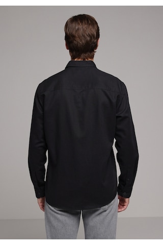 Colin's Colins Regular Fit Shirt Neck Düz Erkek Siyah Uzun Kol Gömlek Cl1080088 Q1.v2 Blk