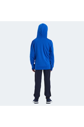 Slazenger NOON Çocuk Fermuarlı Kapüşonlu Cepli Lacivert / Saks Mavi Eşofman Takımı