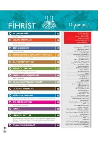 Haziran 2024 Osmanlıca Dergisi