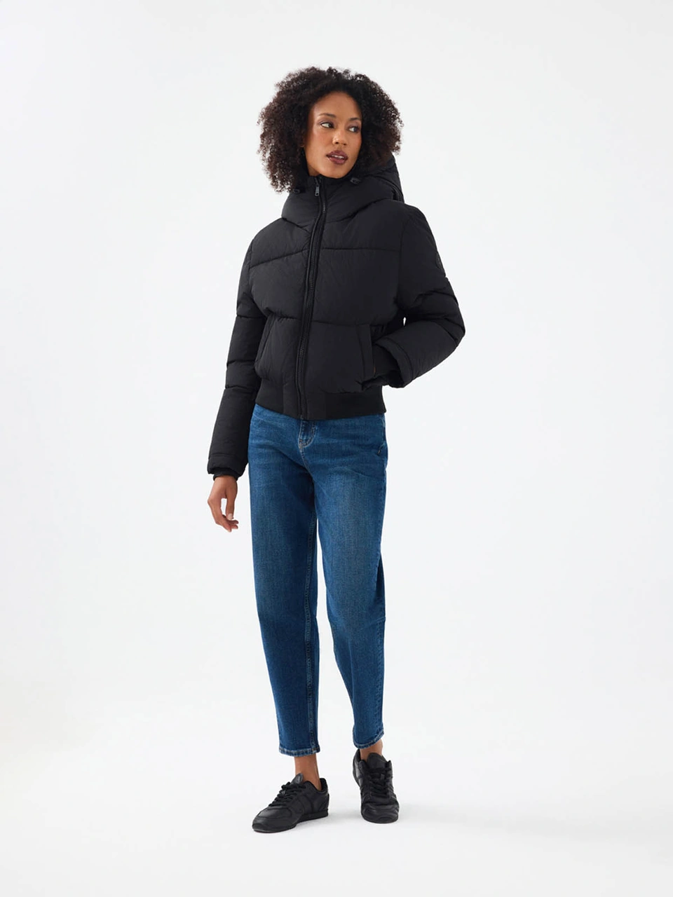 Loft Crop Siyah Kadın Mont Lf2040788 Siyah