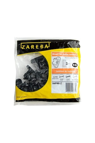 Iwprb-z Ahşap Direkler Için Siyah Plastik Rulo Izolatör - 10'lu Paket