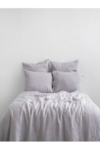 Açık Gri Nevresim Takımı Tek Kişilik 150x220 Cm Açık Gri