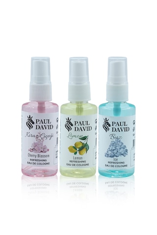 Paul David Buz + Limon + Kiraz Çiçeği Kolonyası Sprey 3 x 50 ML