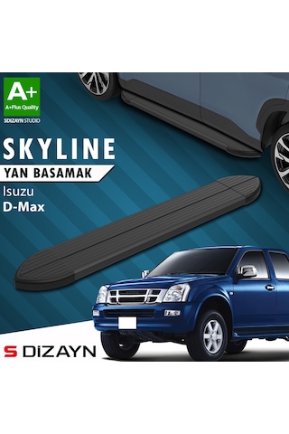 S-dizayn Isuzu D-max Skyline Siyah Yan Basamak 203 Cm 2007-2012 A+ Kalite