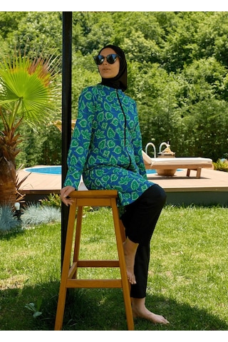 Mayovera Paraşüt Mayo Yaprak Desen Mavi