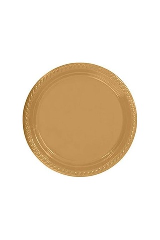Premium Plastik Tabak 25 Li Gold Nisantoreni Tören Parti Malzemesi
