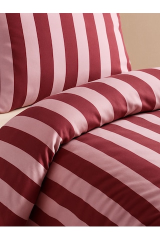 Ranforce Bordo Çift Kişilik Nevresim Takımı Renkli