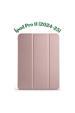 Fuchsia İpad Pro 11" M5 - 2025 İle Uyumlu Smart Cover Kalemlik Bölmeli Standlı Tablet Kılıfı Kapaklı Kılıf
