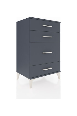 Hyperion Komodin 4 Çekmeceli 60x44x96 Antrasit-antrasit Antrasit