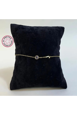 Uretti - Mehtap 4435 - El Yapımı 925 Ayar Gümüş Halhal - Gold Sarı