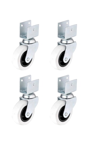 Hts 324 Gri Kısa U Tablalı 50x20 Mobilya Tekeri 4 Adet