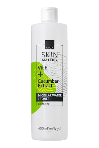Avon Skin Mat Görünüm Veren Micellar Temizleme Suyu + Tonik 400 ML