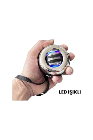 Upway Metal Gyro Ball El Bilek Egzersiz Topu Led Işıklı Kol Kuvvet Güç Topu Powerball