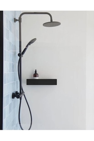 Dione Store Metal Banyo Rafı- Şampuanlık - Şampuan Düzenleyici Siyah