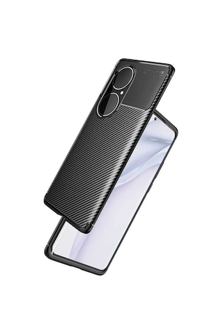 Huawei P50 Pro Kılıf Zore Negro Silikon Kapak Siyah