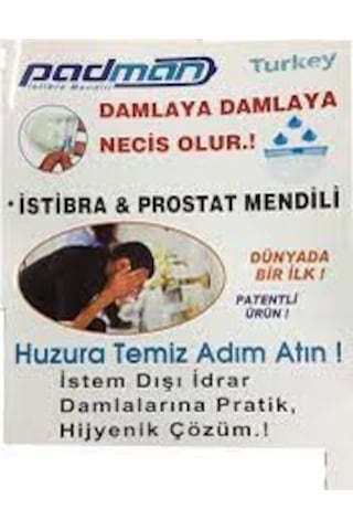 Padman Erkeklere Özel Tek Kullanımlık Hijyenik Başlık Prostat Pedi 50'li