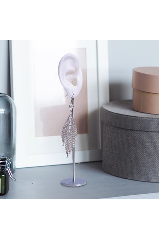 Homyl Küpe Ekran Standları Kulak Şekilli Damızlık Tutucu Beyaz