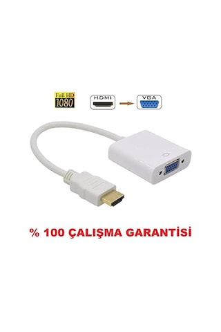 Hdmi To Vga Monitör Çevirici Dönüştürücü Adaptör Alfais 4547