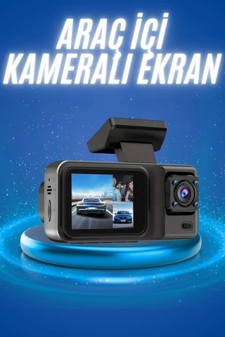 Ekranlı Sürüş Kaydedici Dvr Ön Ve Arka Kameralı Full Hd Çözünürlüklü 08841585