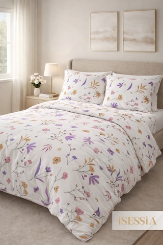 Fiora Çift Kişilik Çarşaflı Nevresim Takımı 200 X 240 Cm Mor