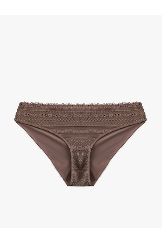 Koton Rahat Kalıp Dantelli Külot Kahverengi 6wlk30054mk Kahve
