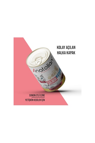 Anatolian Premium Somonlu Ezme Yetişkin Kedi Konservesi 400 gr x 24 Adet