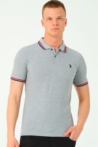 T8594 Dewberry Erkek T-shırt-gri-2