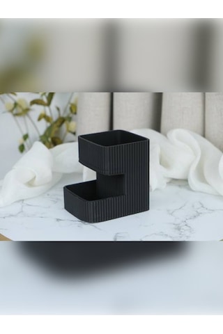 Banyo Düzenleyici 2 Katlı Siyah Organizer 118x150x145 Mm