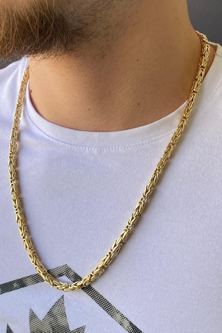 Zümrüt Sarraf 14 Ayar Altın Erkek M Kral Zincir Kolye