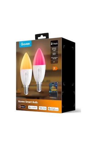 Govee Rgbww Matter Destekli E14 Akıllı Ampul - 2'li Paket
