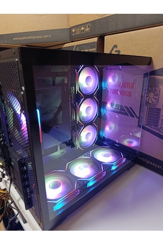 Game Master F7 Lite 7 Fanlı Argb Kumandalı Kontrolcülü Gaming Pc Kasa Akvaryum Kasa