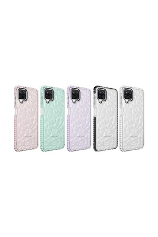 Zore Galaxy Uyumlu A12 Kılıf Msra Buzz Kapak - Siyah Siyah